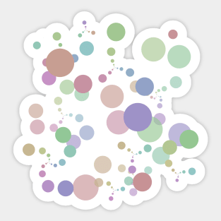 Colorful Spot Pattern on Black Sticker